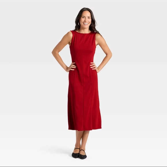 a new day Dresses & Skirts - A New Day Women's Knit Maxi Dress - Size Medium Color Red